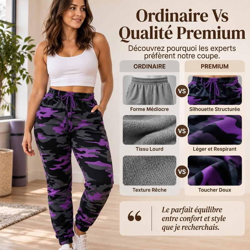 Joggers cargo décontractés à motif camouflage pour femmes