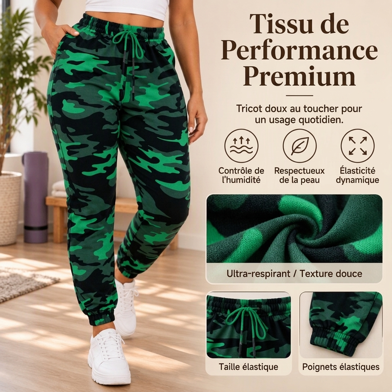Joggers cargo décontractés à motif camouflage pour femmes