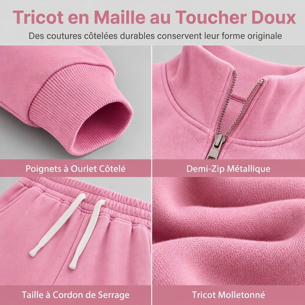 Ensemble deux pièces avec pantalon long, haut et pantalon assortis