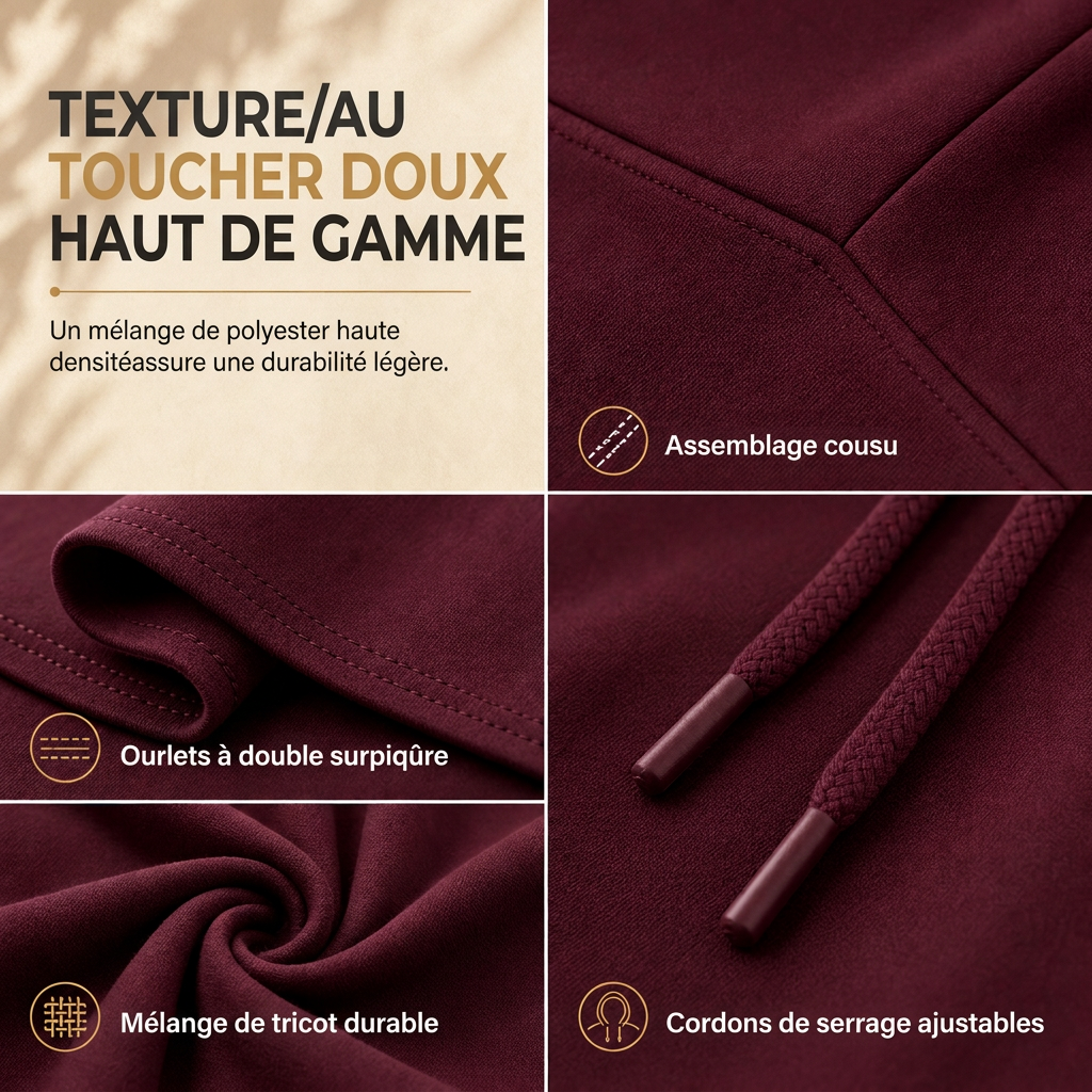 Robe à capuche décontractée unie pour femme