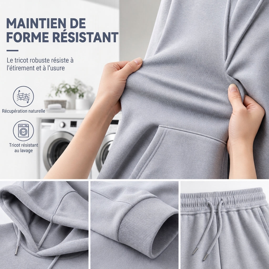 Ensemble à capuche doux et pantalon de sport décontracté pour hommes