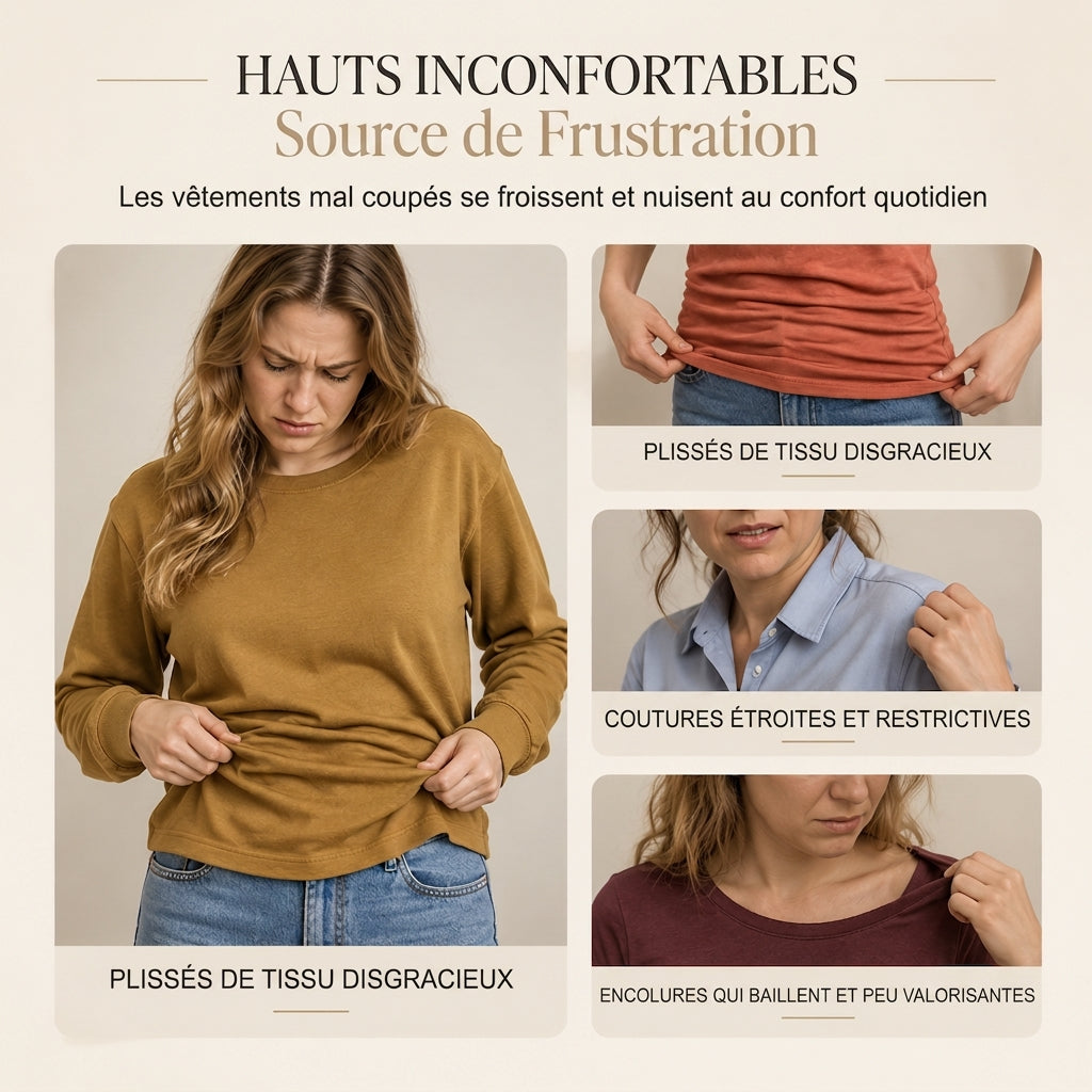 Haut féminin ajusté col V manches longues avec taille froncée pour le printemps et l'automne