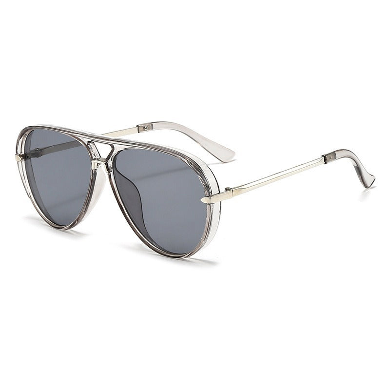 Lunettes de soleil aviateur rétro à double pont pour femmes