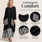 Robe longue maxi à manches longues et patchwork rayé pour femme