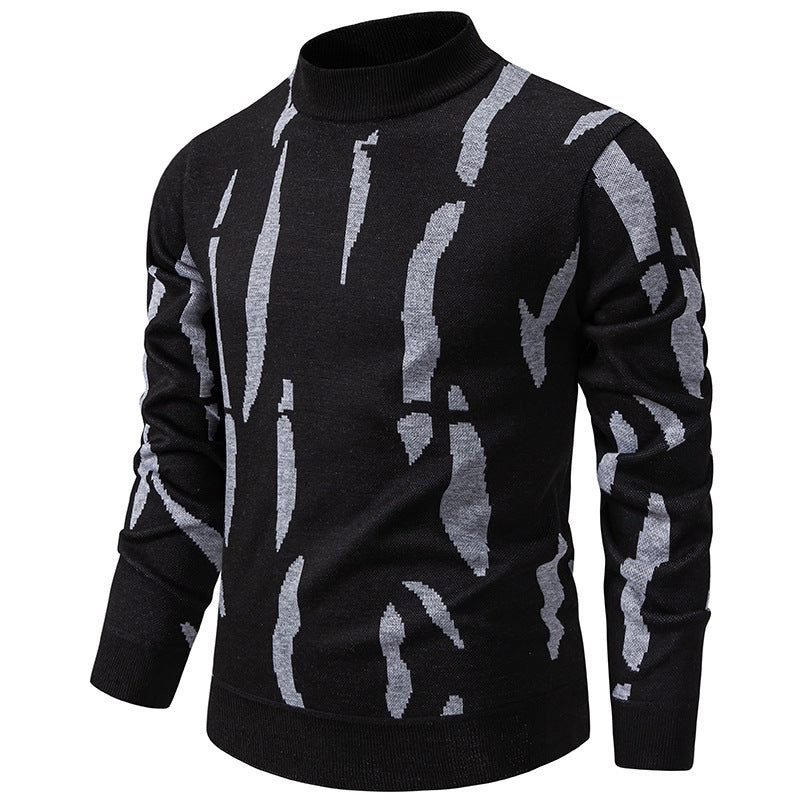 Pull roulé slim casual pour homme