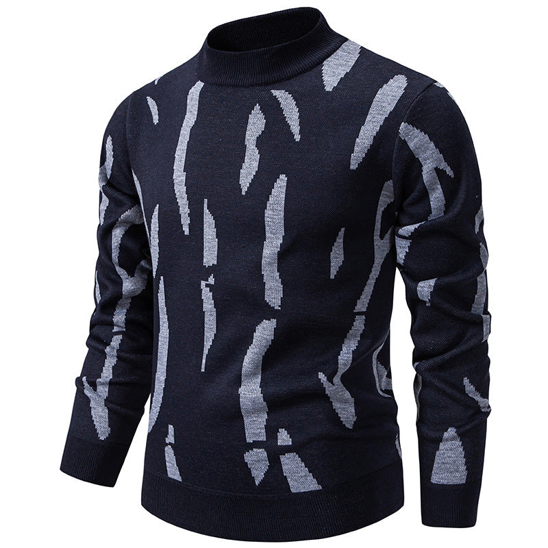Pull roulé slim casual pour homme