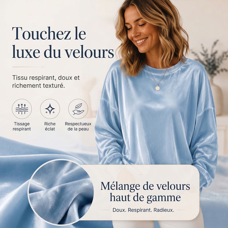 🔥 -50 % de réduction ! ✔️ Haut décontracté à manches longues et col rond pour femme - Un essentiel quotidien pour toutes les occasions 🌿