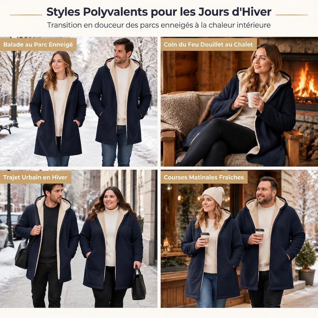 Manteau femme mi-long à capuche, doublure en tissu, manches longues, couleur unie, chaud pour automne et hiver