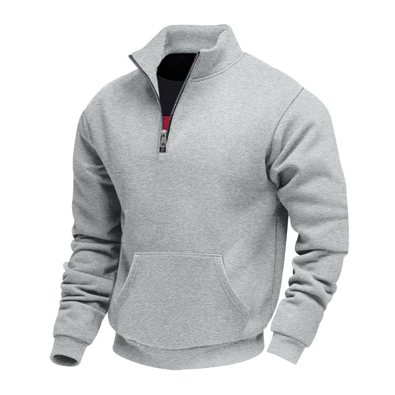 Sweat-shirt chaud à demi-zip pour hommes