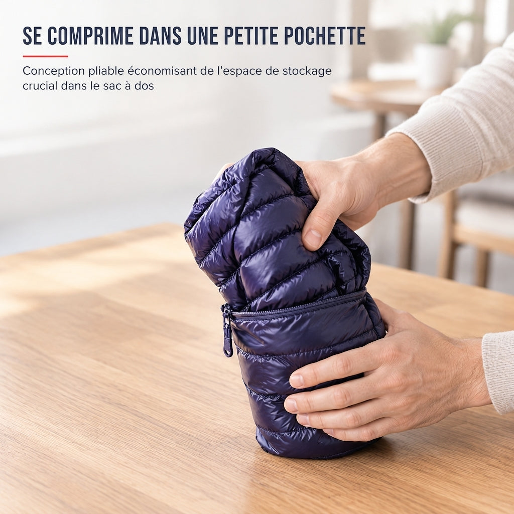 Manteau court matelassé léger à capuche en coton pour homme, couleur unie, automne-hiver