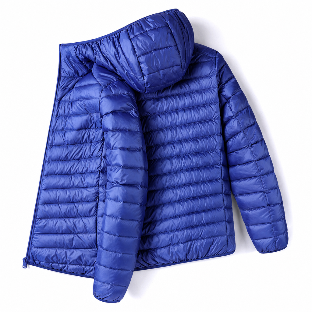 Manteau court matelassé léger à capuche en coton pour homme, couleur unie, automne-hiver