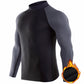 Chemise thermique à manches longues et compression pour homme
