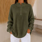 Sweat Henley en maille gaufrière pour femme