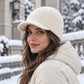 Bonnet en maille chaud avec visière, unisexe