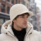 Bonnet en maille chaud avec visière, unisexe
