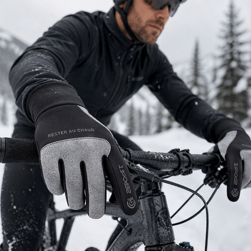 🎁-50% DE RÉDUCTION ! 🧤Gants de Sport Coupe-Vent Tactiles, Gants de Cyclisme Chauds Antidérapants pour Randonnée, Moto et Activités Extérieures