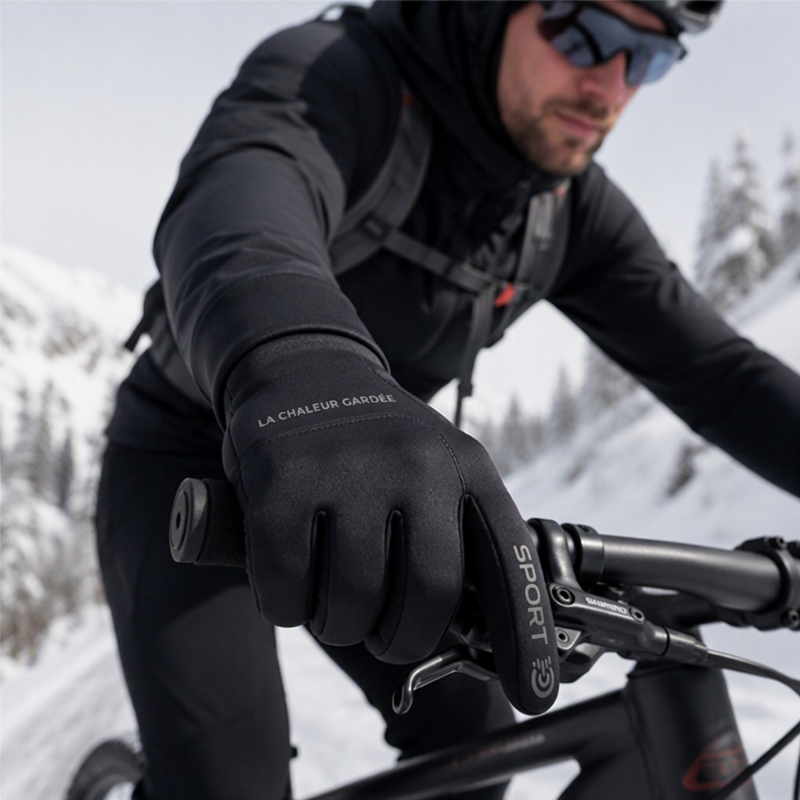 🎁-50% DE RÉDUCTION ! 🧤Gants de Sport Coupe-Vent Tactiles, Gants de Cyclisme Chauds Antidérapants pour Randonnée, Moto et Activités Extérieures