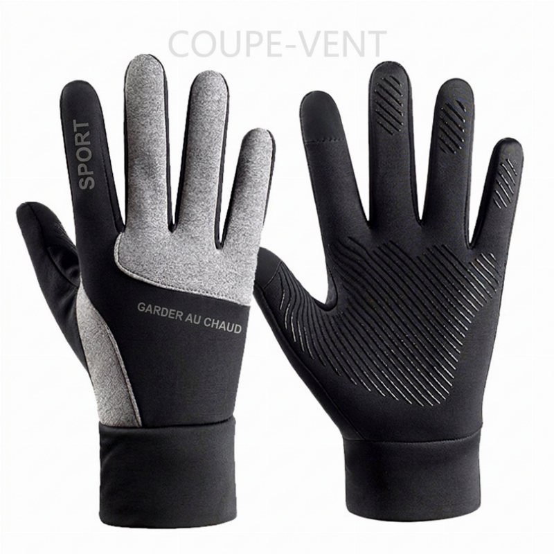 🎁-50% DE RÉDUCTION ! 🧤Gants de Sport Coupe-Vent Tactiles, Gants de Cyclisme Chauds Antidérapants pour Randonnée, Moto et Activités Extérieures
