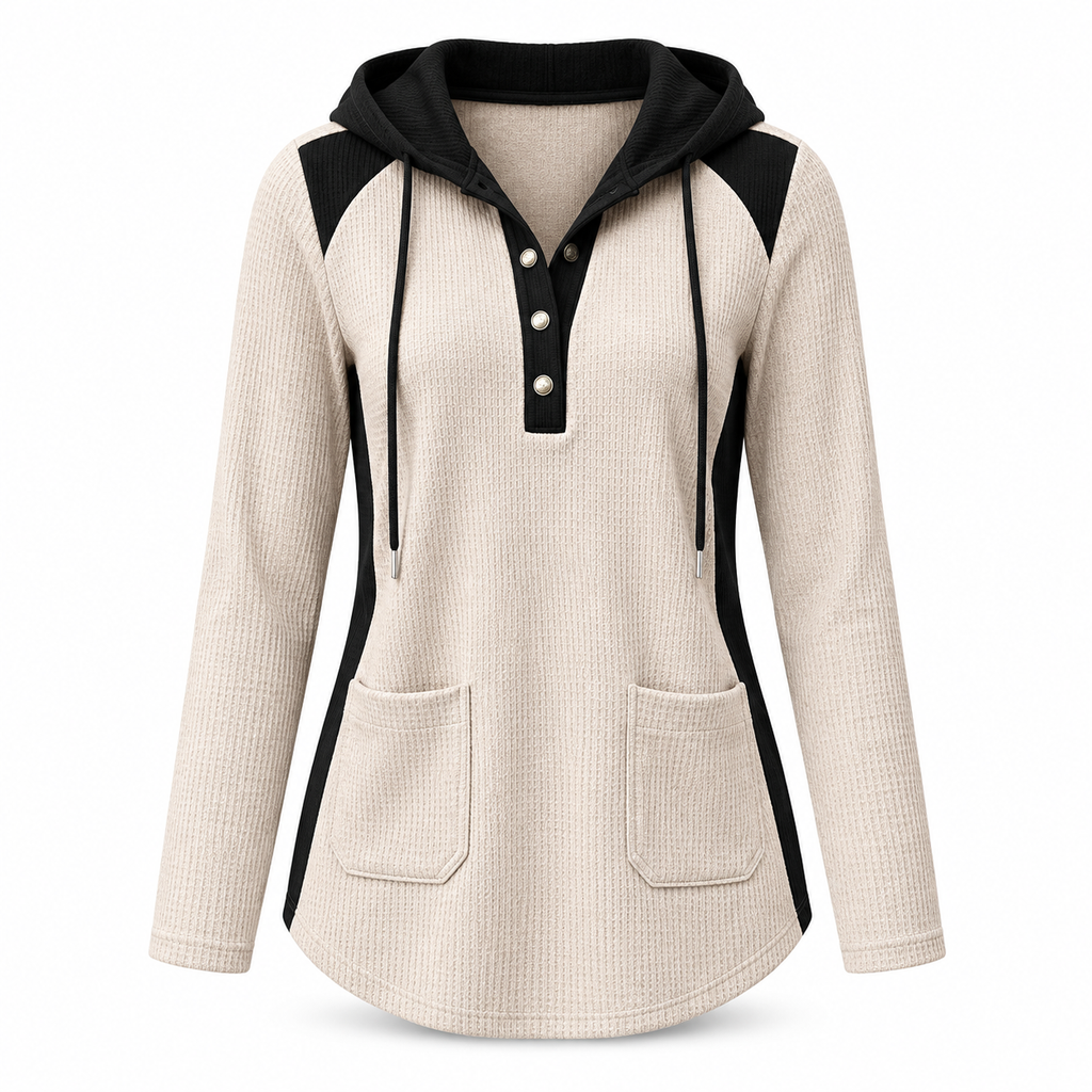 Pull en maille décontracté à col en V pour femme