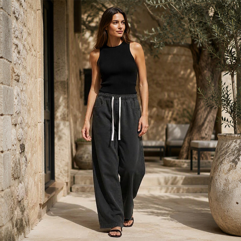 Jeans en denim droit pour femme, doublure chaude
