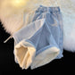 Jeans en denim droit pour femme, doublure chaude