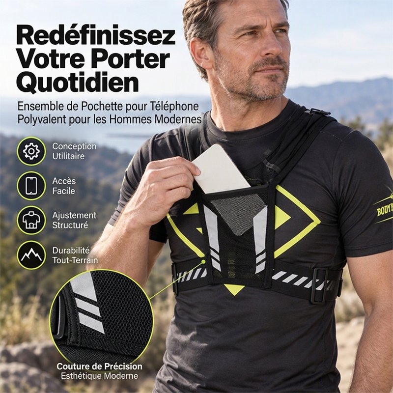 Gilet à Dos Running Outdoor pour Téléphones et Hydratation