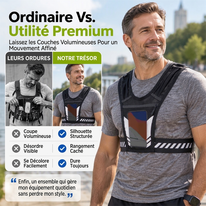 Gilet à Dos Running Outdoor pour Téléphones et Hydratation