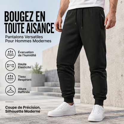 Jogging pour hommes chaud avec poches zippées