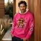 Hoodie à capuche à poche avec imprimé vache Highland pour homme
