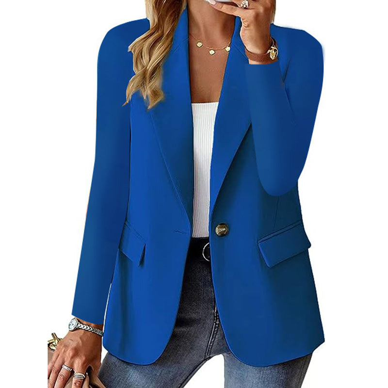 Blazer casual à col ouvert pour femme