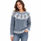 Pull en maille à col rond et bloc de couleurs oversize pour femme