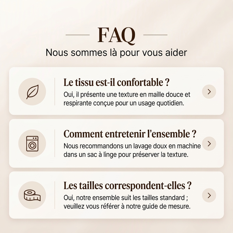 Ensemble 2 pièces décontracté en tricot gaufre pour femmes