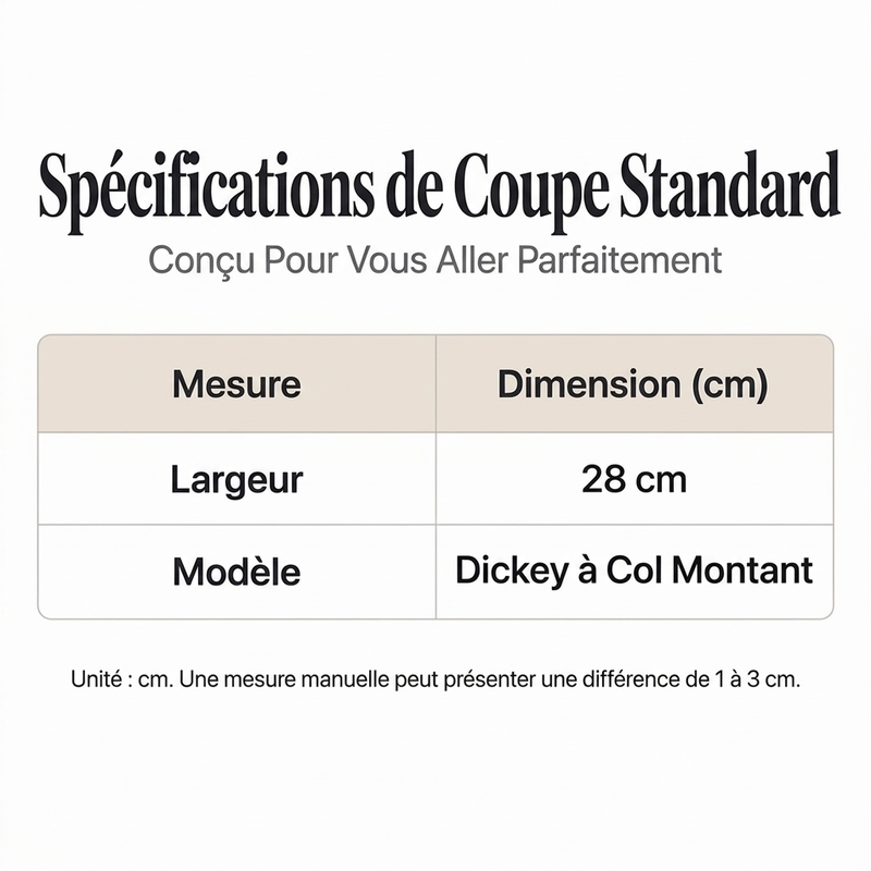 Faux col en maille côtelée polyvalent pour femmes