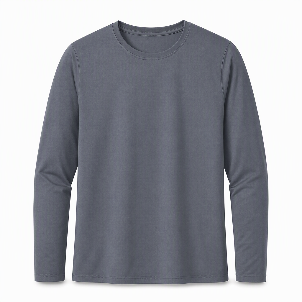 Chemise Homme à Manches Longues Col Rond à Séchage Rapide