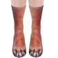 Chaussettes montantes avec motif pattes d'animaux pour adultes et enfants unisexes