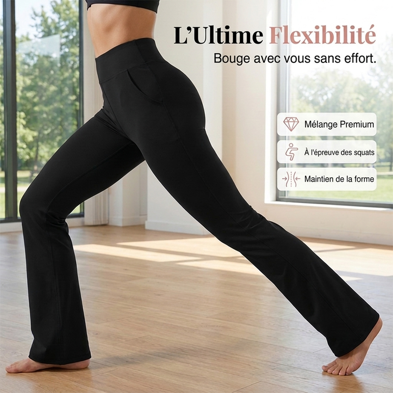 Pantalon de sport évasé et extensible pour femmes