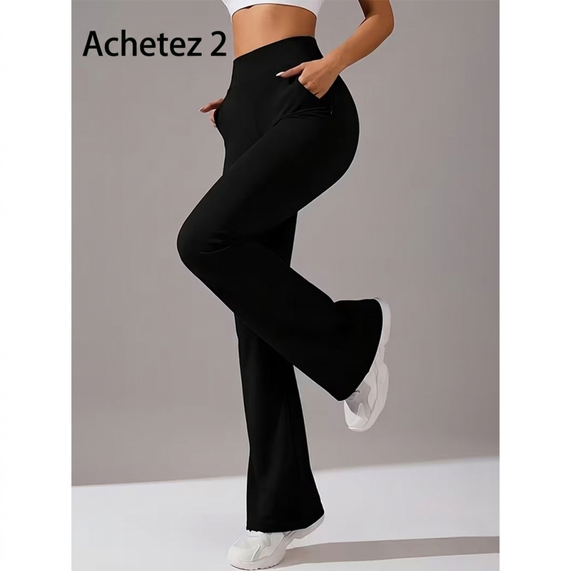 Pantalon de sport évasé et extensible pour femmes