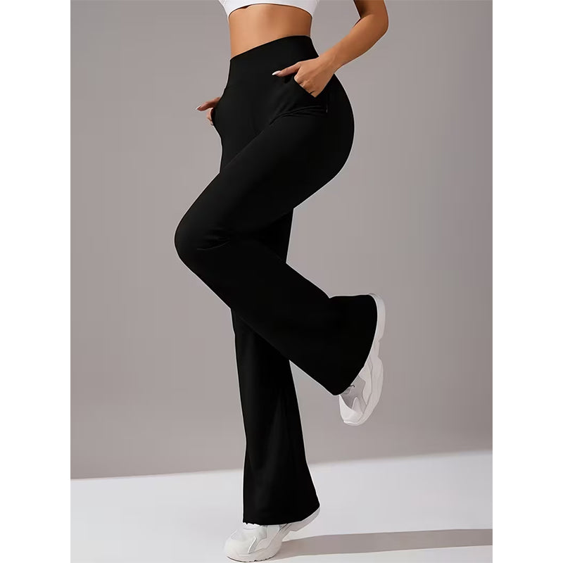 Pantalon de sport évasé et extensible pour femmes
