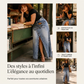 ❌ Encore aujourd'hui au prix promo – demain plein tarif ! Damen Denim-Maxirock mit mehrlagiger Taille
