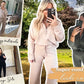 💝🔥Soldes à durée limitée - 50 % de réduction🔥🎀Ensemble lounge 2 pièces pour femme, coupe oversize, demi-zip et jambes larges