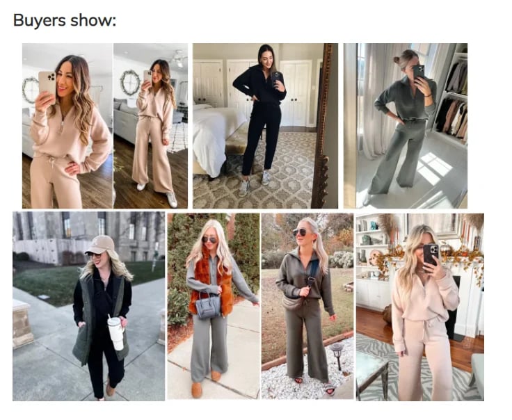 💝🔥Soldes à durée limitée - 50 % de réduction🔥🎀Ensemble lounge 2 pièces pour femme, coupe oversize, demi-zip et jambes larges